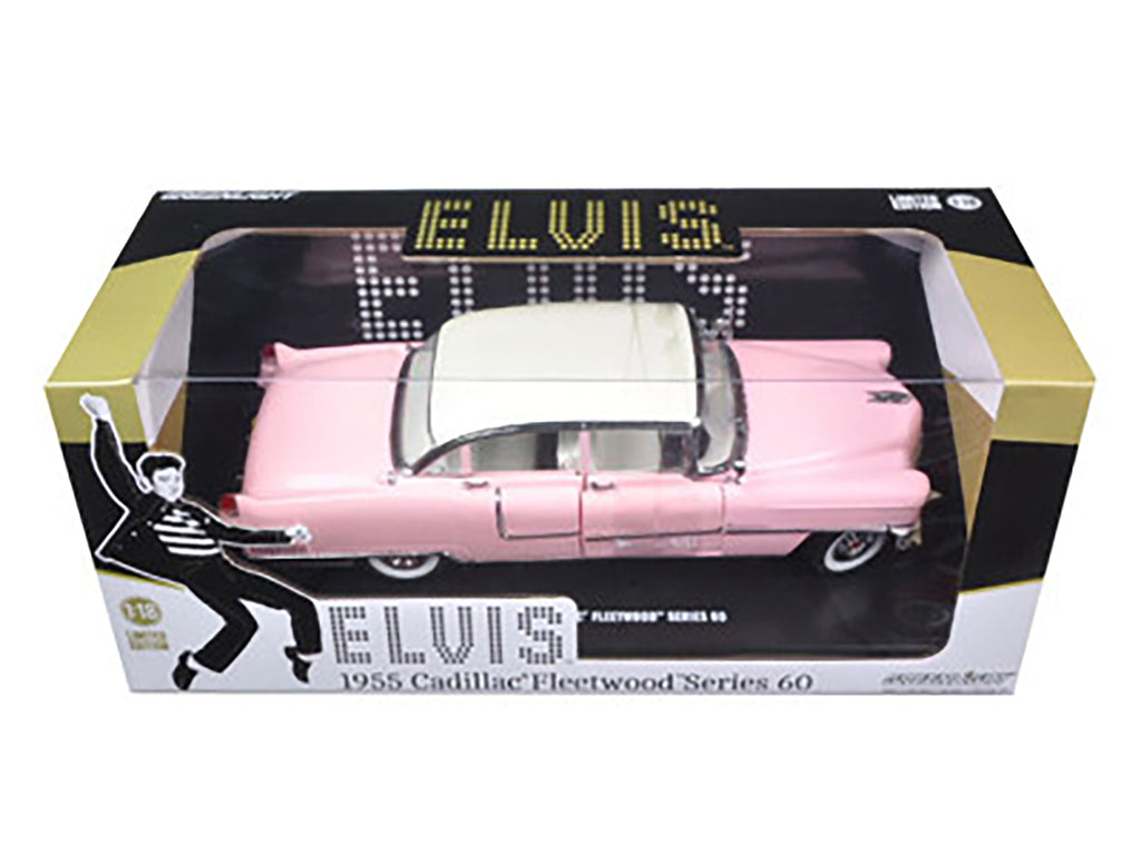 1955 Pink Cadillac Fleetwood Series 60 Special "Elvis Presley" 1/18 Diecast Model Car by Greenlight