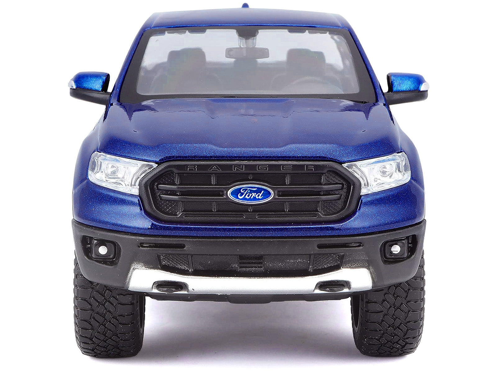 2019 Ford Ranger Lariat Sport Pickup Truck Dark Blue Metallic 1/27 Diecast Model Car by Maisto