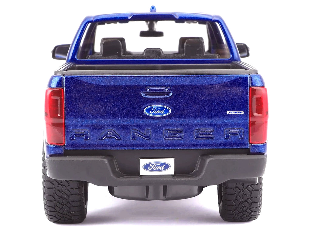 2019 Ford Ranger Lariat Sport Pickup Truck Dark Blue Metallic 1/27 Diecast Model Car by Maisto