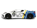 2020 Chevrolet Corvette Stingray C8 #89 "Michelin" White with Yellow and Blue Stripes "Bigtime Muscle" Series 1/24 Diecast Model Car by Jada