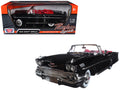 1958 Chevrolet Impala Convertible Black with Red Interior "Timeless Classics" 1/18  Diecast Model Car by Motormax