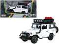 Toyota FJ40 Land Cruiser White "4x4 Overlanders" Series 1/24 Diecast Model Car by Motormax
