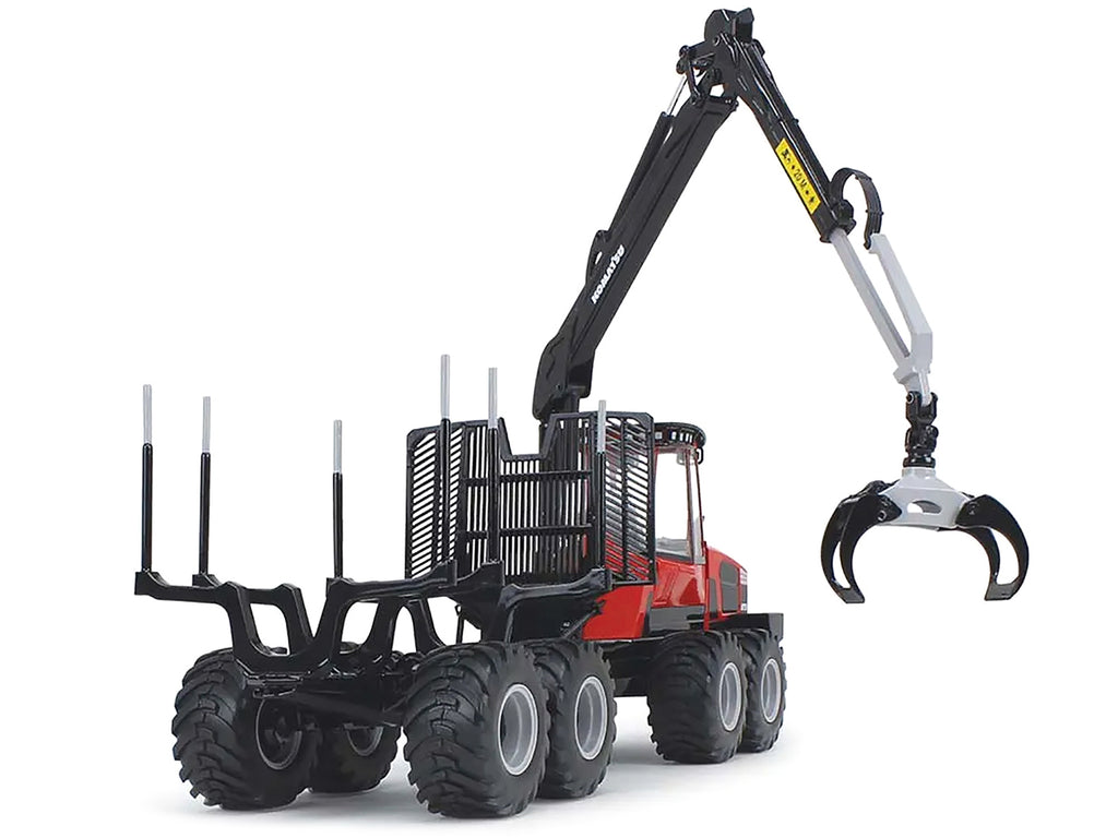 Komatsu 875.1 Forwarder Red and Black 1/32 Diecast Model by First Gear