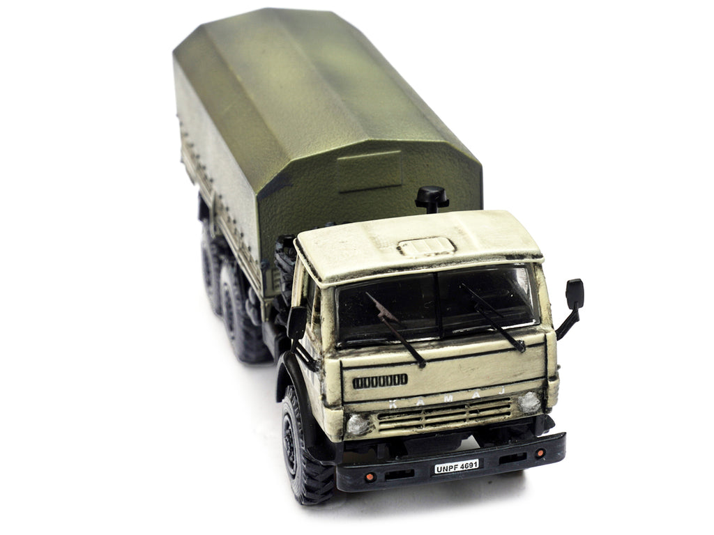 Kamaz 4310 Transport Truck Beige (Weathered) "United Nations" 1/72 Diecast Model by Legion