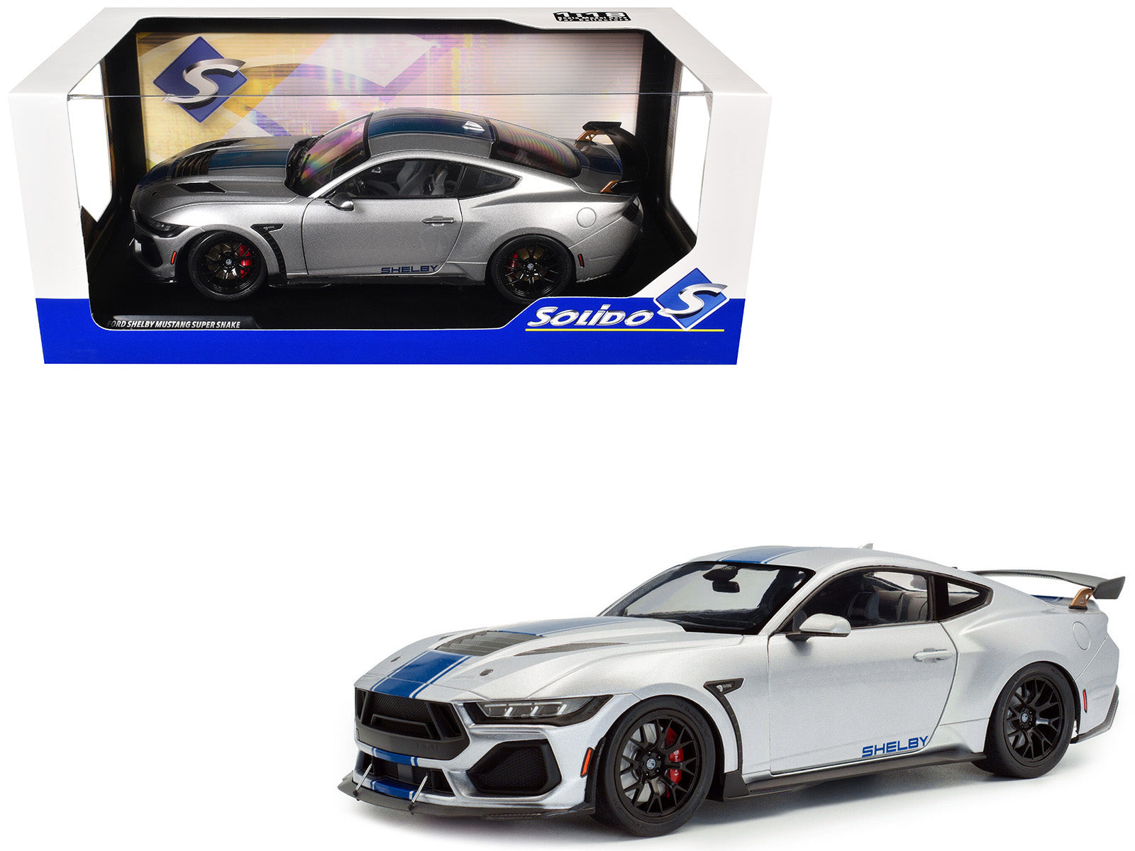 2024 Ford Shelby Mustang Super Snake with Stripes | 1:18 by Solido