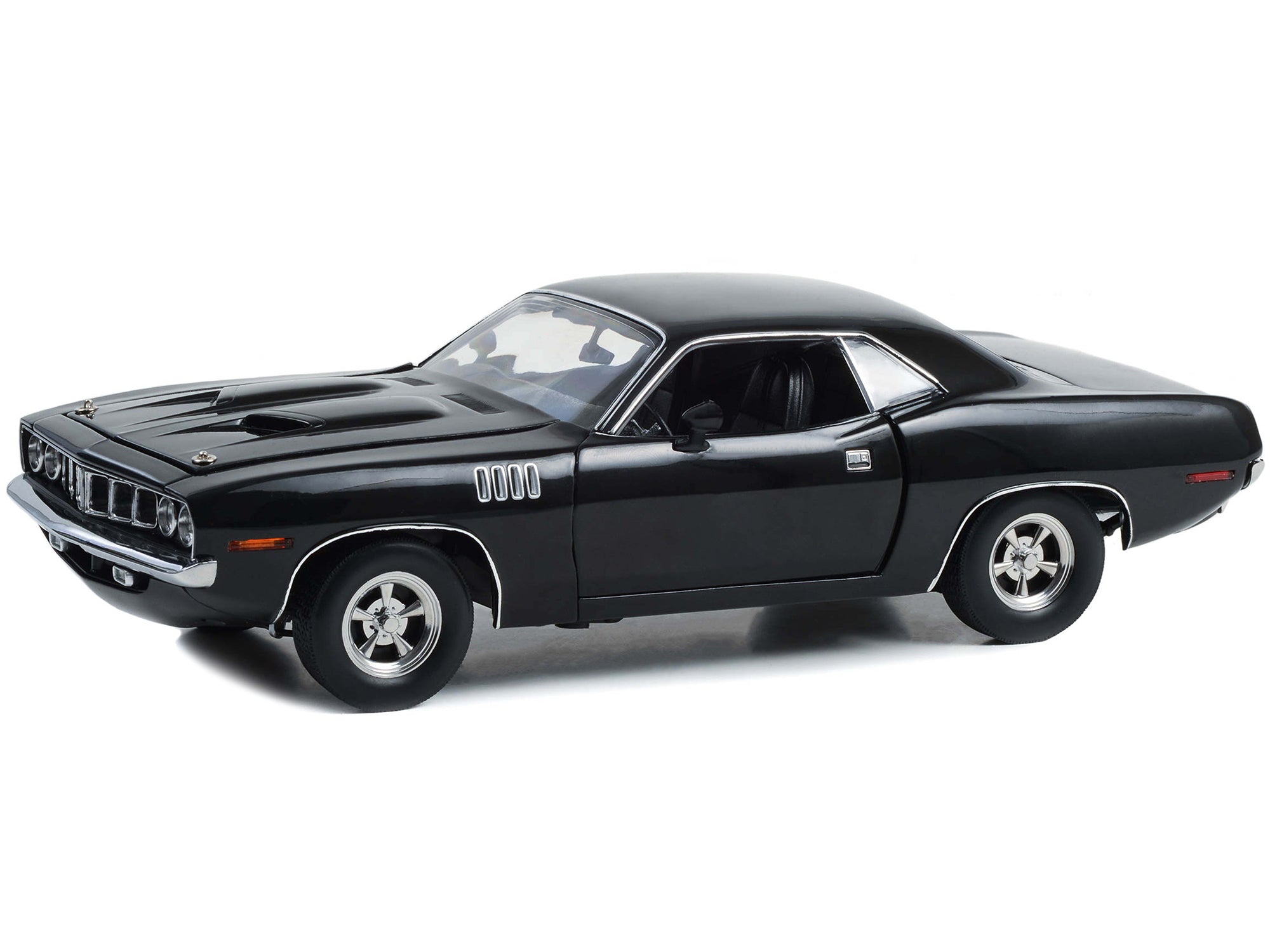 Plymouth Barracuda Black "John Wick: Chapter 4" (2023) Movie 1/18 Diecast Model Car by Highway 61