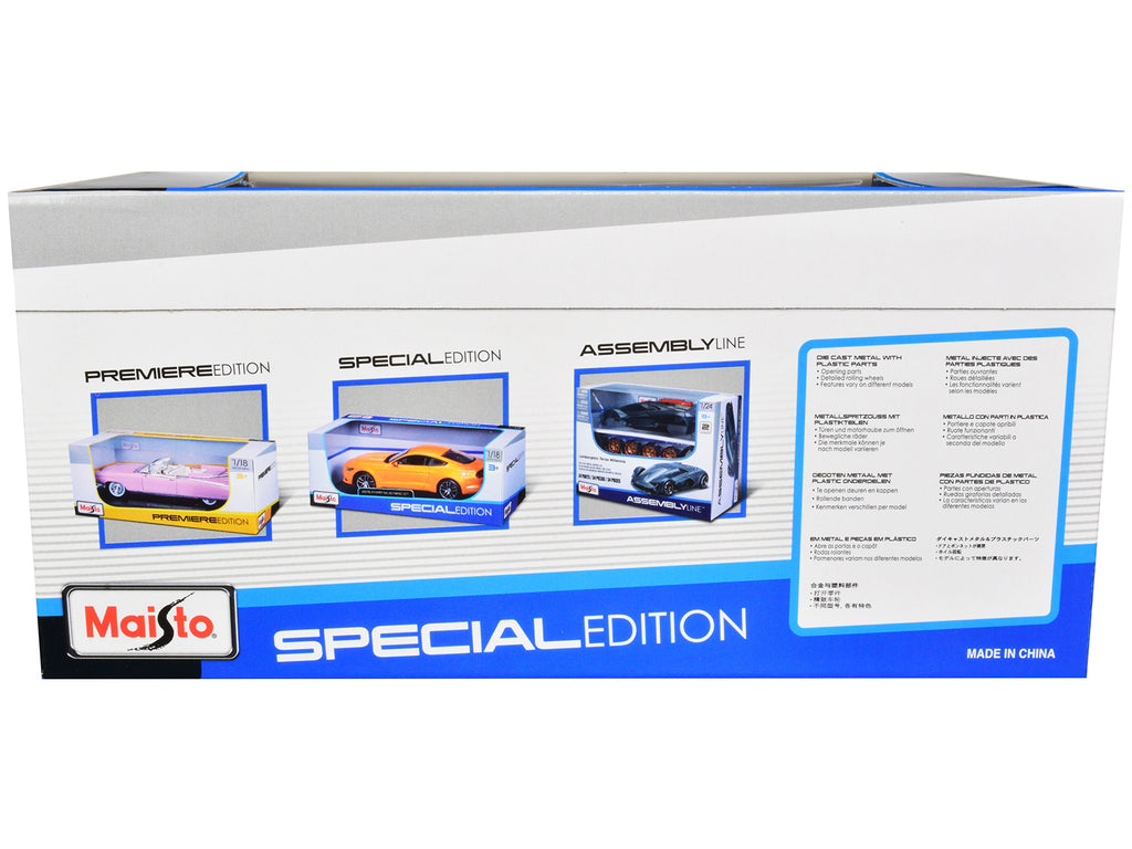 1967 Ford Mustang GT Gray Metallic with White Stripes 1/24 Diecast Model Car by Maisto