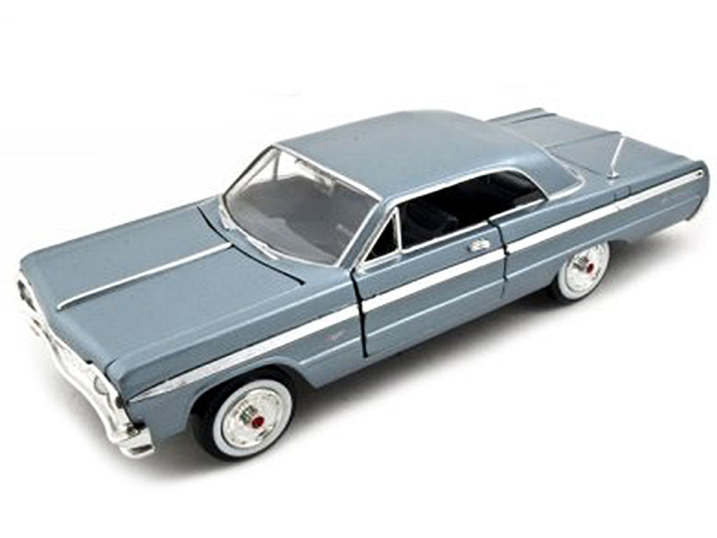 1964 Chevrolet Impala Blue 1/24 Diecast Model Car by Motormax