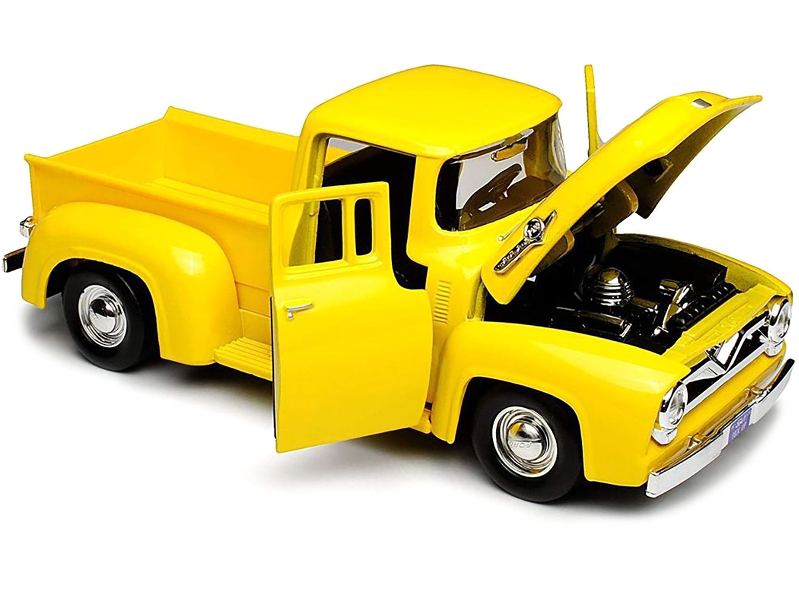 1955 Ford F-100 Pickup Truck Yellow 1/24 Diecast Model Car by Motormax